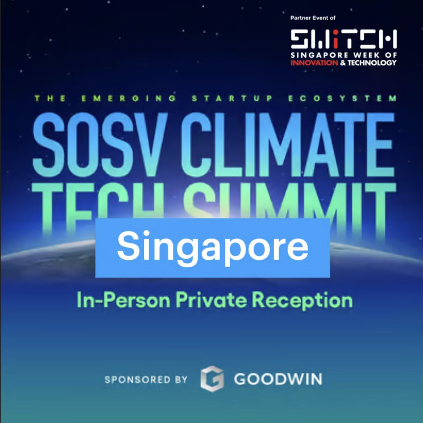 Graphic with text SOSV Climate Tech Summit